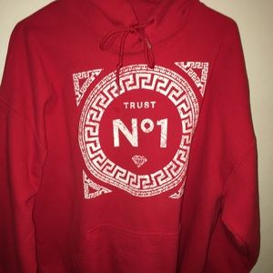 Men’s red trust no1 hoodie